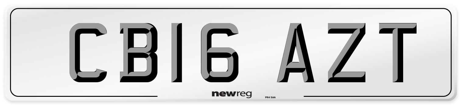 CB16 AZT Number Plate from New Reg